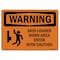 Signmission Safety Sign, OSHA WARNING, 5" Height, Skid Loader Work Area Enter, Landscape OS-WS-D-57-L-12400 - alternate 1